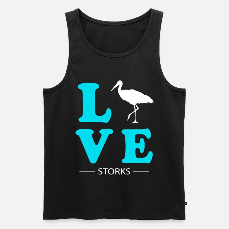 Stork - Männer Premium Bio Tank Top - Schwarz