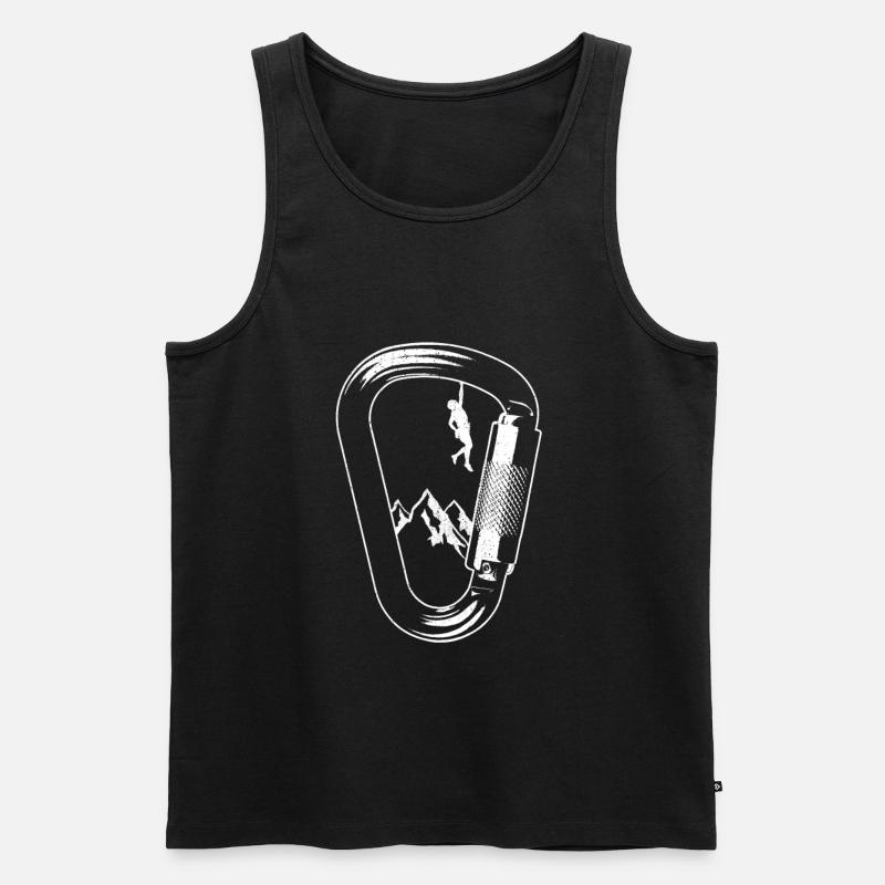 Karabiner Klettern Kletterer - Männer Premium Bio Tank Top - Schwarz