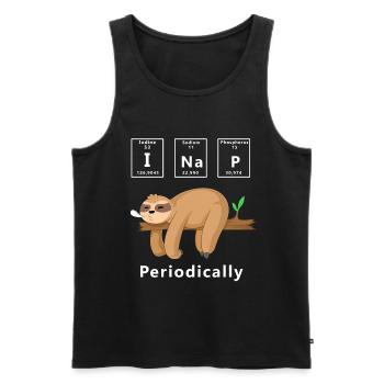 Ich schlafe regelmäßig lustig Faultier - Männer Premium Bio Tank Top - Schwarz - Vorne - Michal (187cm)