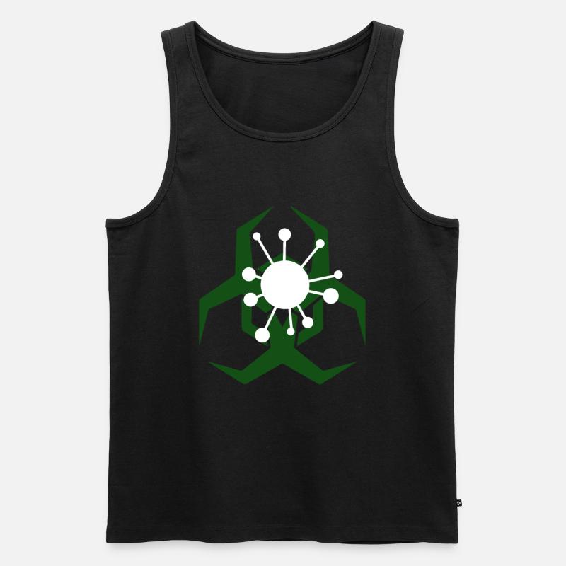 Corona Virus - Männer Premium Bio Tank Top - Schwarz
