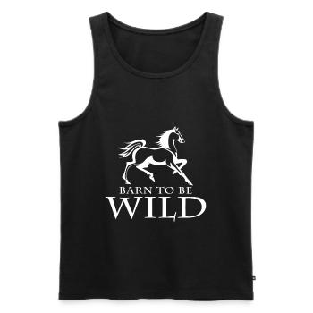 Barn To Be Wild Horse Silhouette - Men's Premium Organic Tank Top - black - Front - Michal (187cm)