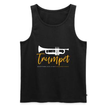 Chemise Trumpet Statement - Débardeur bio Premium Homme - noir - Devant - Michal (187cm)