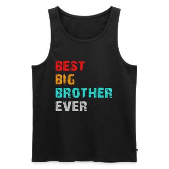 best big brother ever - Men's Premium Organic Tank Top - black - Front - Michal (187cm)