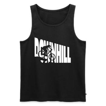 VTT de descente – l’adrénaline sur deux roues - Débardeur bio Premium Homme - noir - Devant - Michal (187cm)