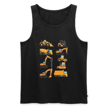 Excavator excavator operator - Men's Premium Organic Tank Top - black - Front - Michal (187cm)