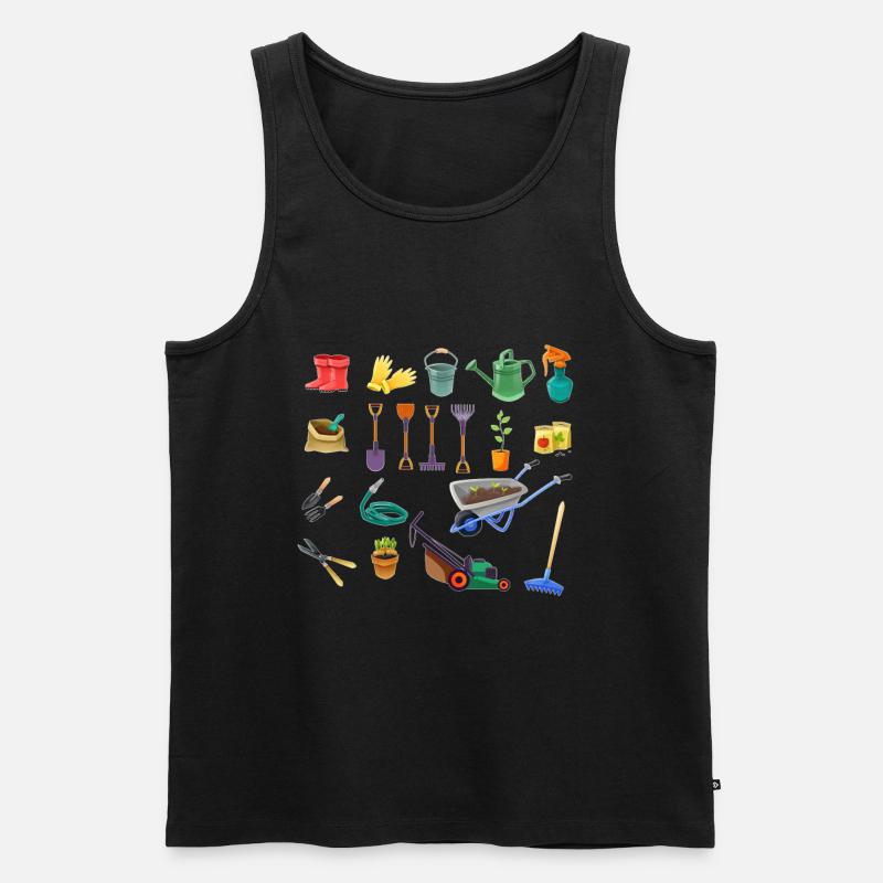 Gartenwerkzeug Gärtner Garten - Männer Premium Bio Tank Top - Schwarz