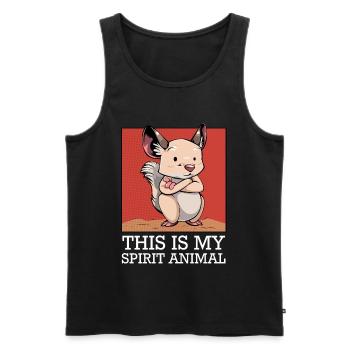 My Spirit Animal: Cartoon Mouse - Men's Premium Organic Tank Top - black - Front - Michal (187cm)