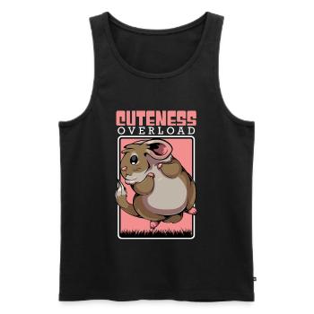 Cute Mouse Abundance Chinchilla - Men's Premium Organic Tank Top - black - Front - Michal (187cm)