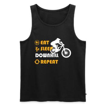 Downhill Graphic Tshirt - Männer Premium Bio Tank Top - Schwarz - Vorne - AI Model Male 178 light (178cm)