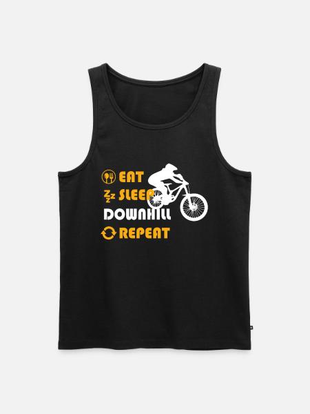 Downhill Graphic Tshirt - Men's Premium Organic Tank Top - black