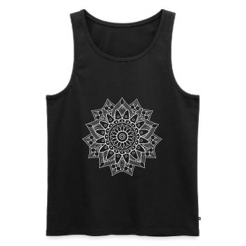 Mandala mandala - Débardeur bio Premium Homme - noir - Devant - AI Model Male 178 light (178cm)