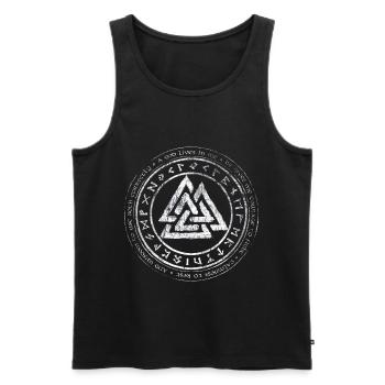 Valknut Viking Celger Ceten Germanen noeud runen - Débardeur bio Premium Homme - noir - Devant - Michal (187cm)