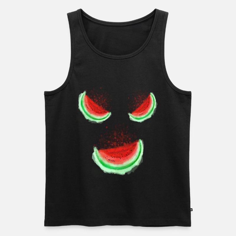 Melon Smile - Männer Premium Bio Tank Top - Schwarz