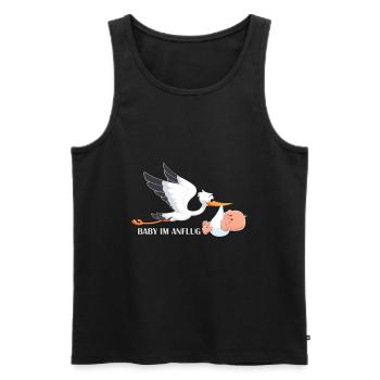 Schwanger Schwangerschaft Baby im Anflug Geburt - Männer Premium Bio Tank Top - Schwarz - Vorne - AI Model Male 178 light (178cm)