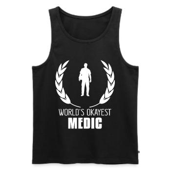 medic - Men's Premium Organic Tank Top - black - Front - AI Model Male 178 light (178cm)