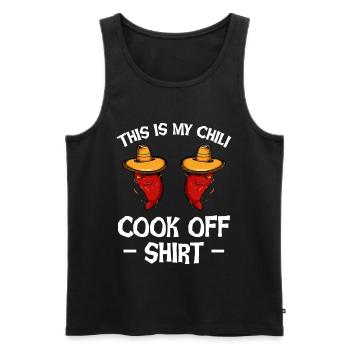 Chemise de concours de chili avec du paprika - Débardeur bio Premium Homme - noir - Devant - Michal (187cm)