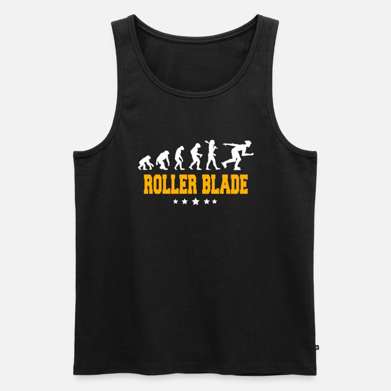 ROLLER BLADE - Männer Premium Bio Tank Top - Schwarz