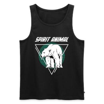 Polar Bear - Männer Premium Bio Tank Top - Schwarz - Vorne - AI Model Male 178 light (178cm)