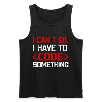 Programmierer , Nerd , Computer Code - Männer Premium Bio Tank Top - Schwarz - Vorne - AI Model Male 178 light (178cm)