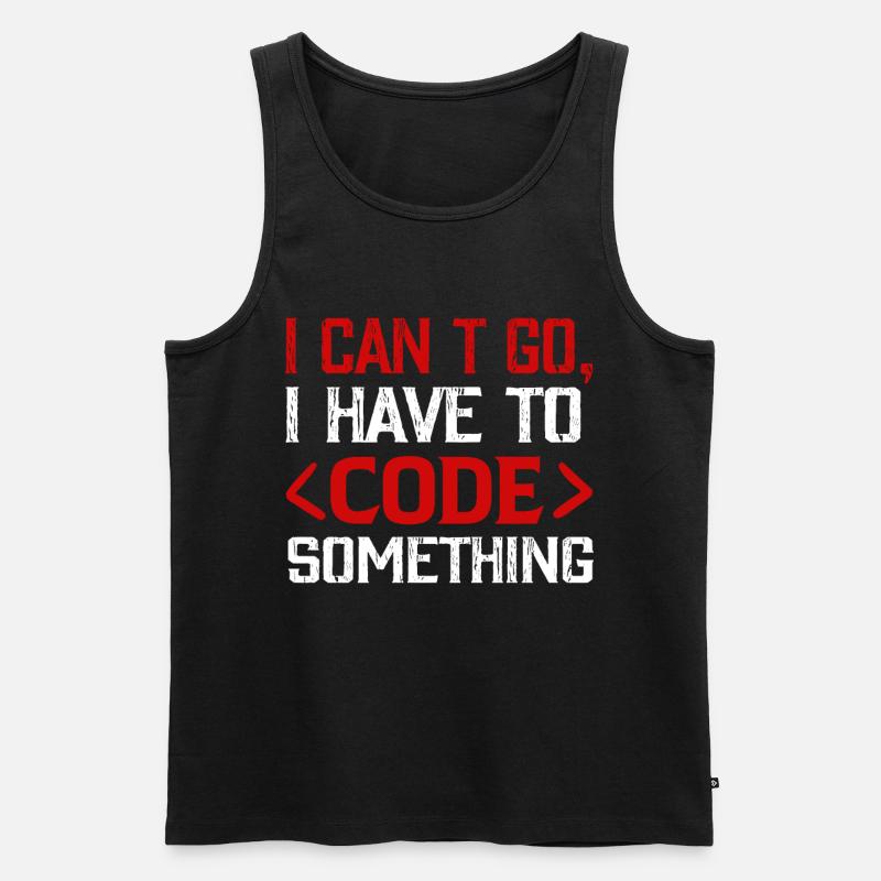 Programmer , Nerd , Computer Code - Men's Premium Organic Tank Top - black