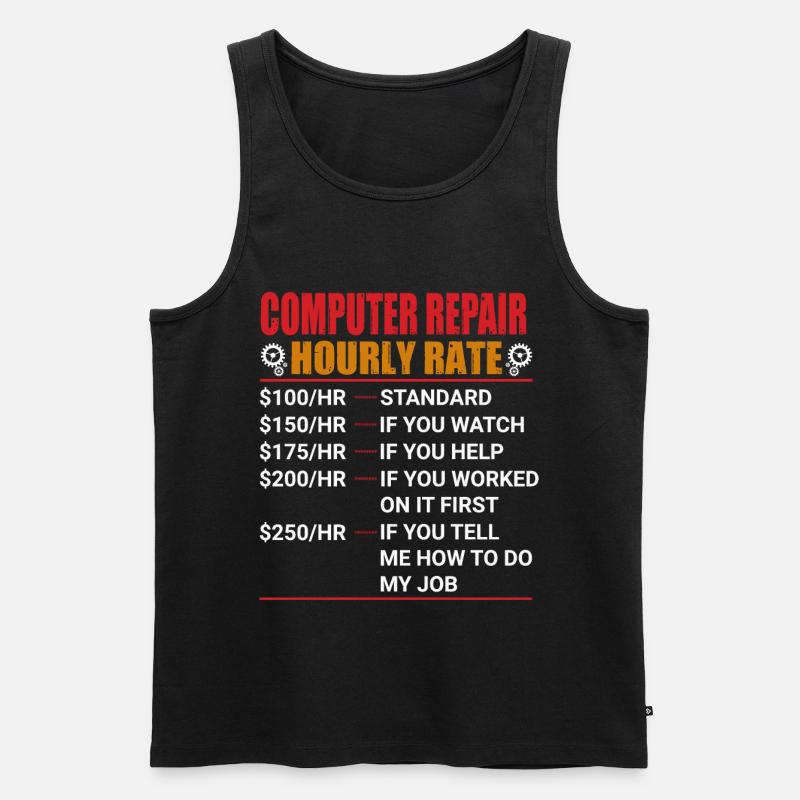 Computer - Männer Premium Bio Tank Top - Schwarz