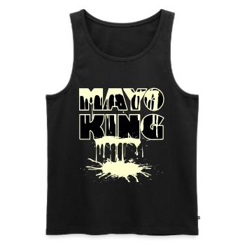 Mayo King - Mayonnaise spilled - Men's Premium Organic Tank Top - black - Front - Michal (187cm)