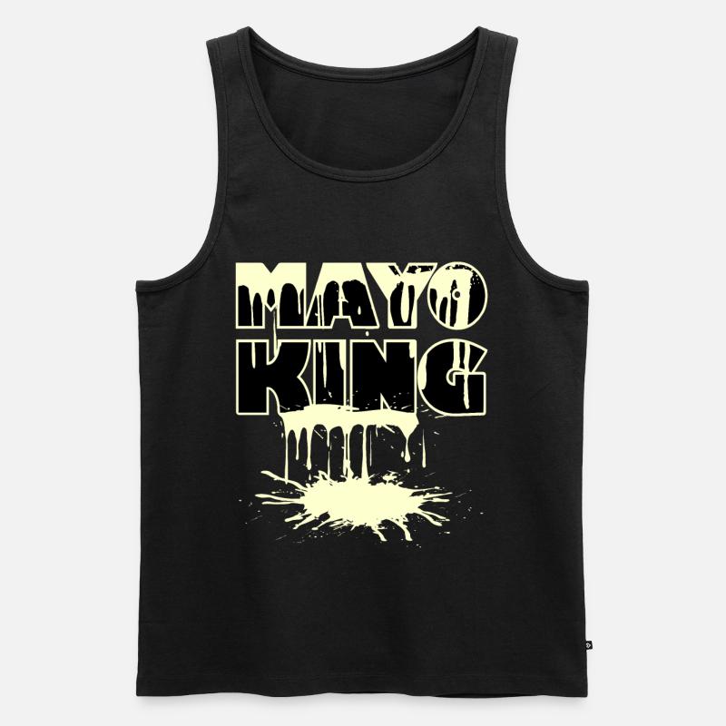 Mayo King - Mayonnaise verschüttet - Männer Premium Bio Tank Top - Schwarz
