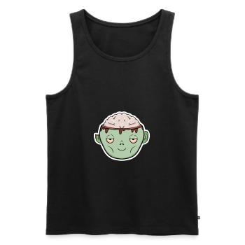 Zombie Brain in a Mug - Men's Premium Organic Tank Top - black - Front - Michal (187cm)