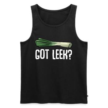 GOT LEEK? - Men's Premium Organic Tank Top - black - Front - Michal (187cm)