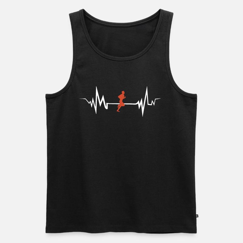 marathon - Männer Premium Bio Tank Top - Schwarz