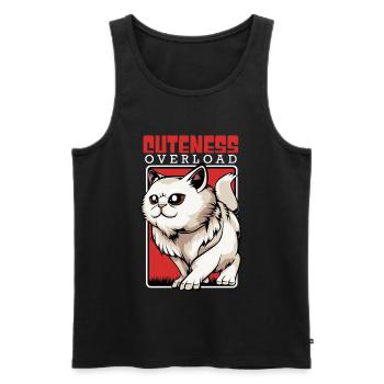 Cats Cuteness Abundance - Men's Premium Organic Tank Top - black - Front - Michal (187cm)