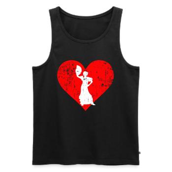 I LOVE FLAMENCO - Débardeur bio Premium Homme - noir - Devant - AI Model Male 178 light (178cm)