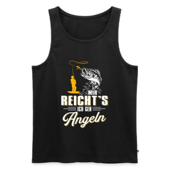 Mir Reicht's Ich Geh Angeln Angler Fische - Männer Premium Bio Tank Top - Schwarz - Vorne - Michal (187cm)