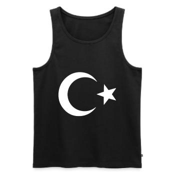 Stolz und Tradition – Türkei Flagge - Männer Premium Bio Tank Top - Schwarz - Vorne - AI Model Male 178 light (178cm)