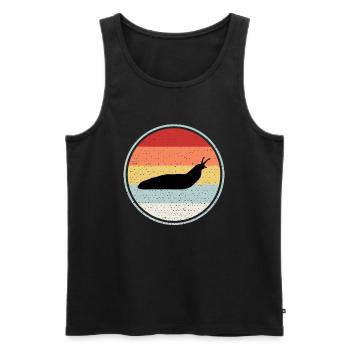 Slimak - Männer Premium Bio Tank Top - Schwarz - Vorne - AI Model Male 178 light (178cm)