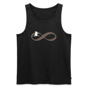 SALSA FOR EVER Bachata Infinity - Men's Premium Organic Tank Top - black - Front - AI Model Male 178 light (178cm)