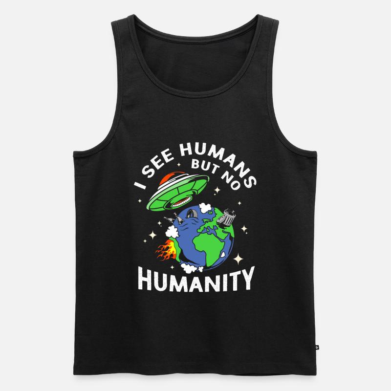 Alien - Männer Premium Bio Tank Top - Schwarz