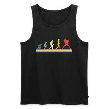 Table Tennis Vintage Selection - Men's Premium Organic Tank Top - black - Front - AI Model Male 178 light (178cm)