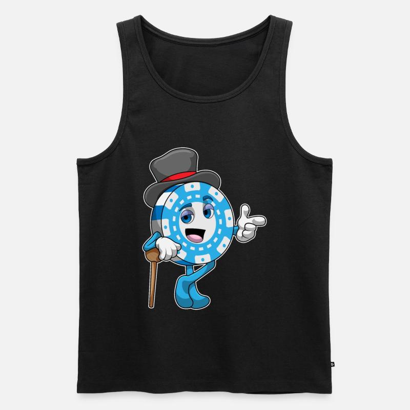 Poker Pokerchips - Männer Premium Bio Tank Top - Schwarz