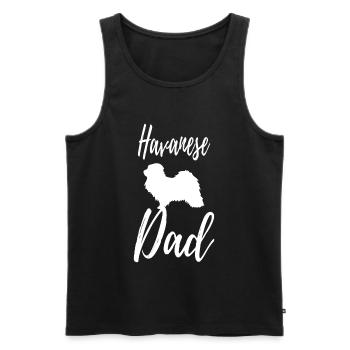Havanese - Men's Premium Organic Tank Top - black - Front - AI Model Male 178 light (178cm)