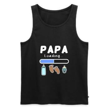 expectant father - dad is loaded - Men's Premium Organic Tank Top - black - Front - Michal (187cm)