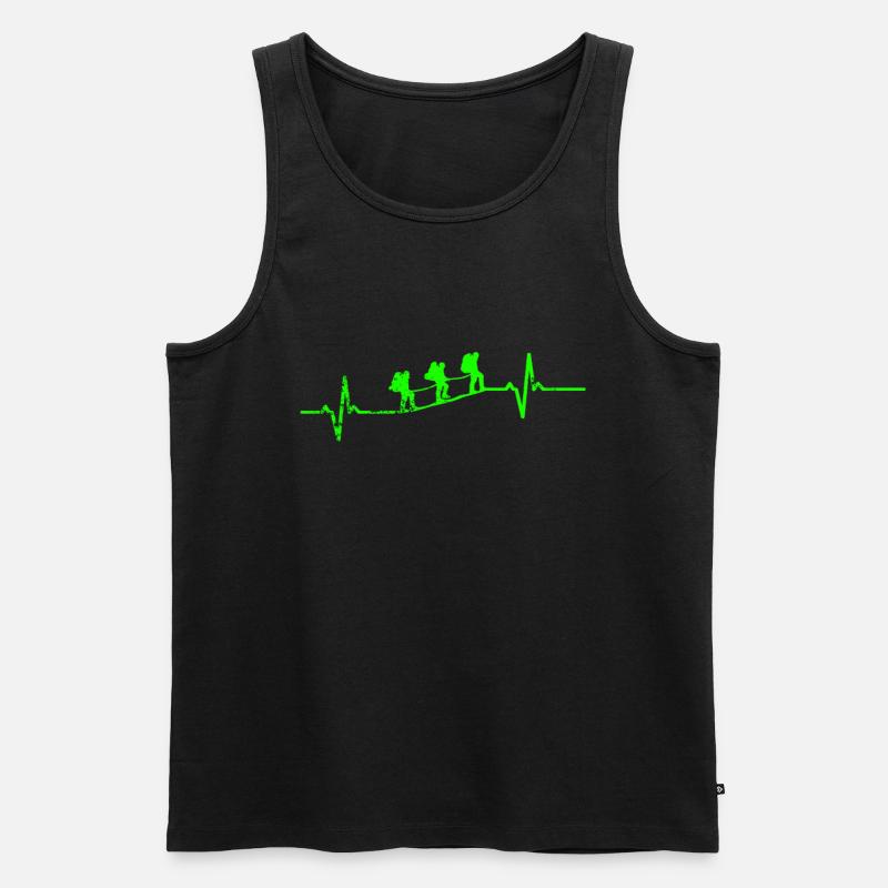 Wandern Wanderer Geschenk - Männer Premium Bio Tank Top - Schwarz