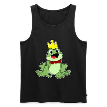 Frog Crown - Men's Premium Organic Tank Top - black - Front - AI Model Male 178 light (178cm)