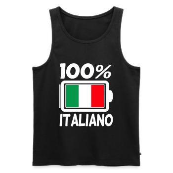 Italien Italiener - Männer Premium Bio Tank Top - Schwarz - Vorne - Michal (187cm)