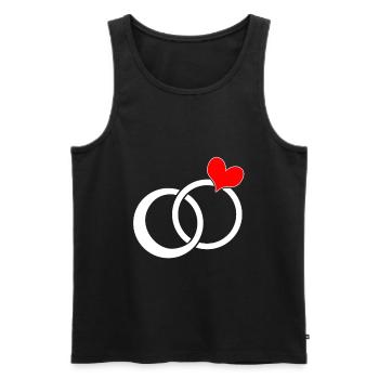 Wedding ring marriage ring engagement - Men's Premium Organic Tank Top - black - Front - Michal (187cm)