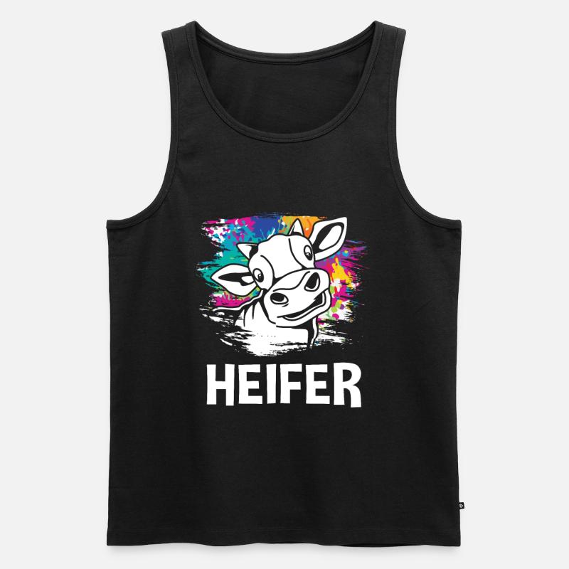 Kühe - Männer Premium Bio Tank Top - Schwarz