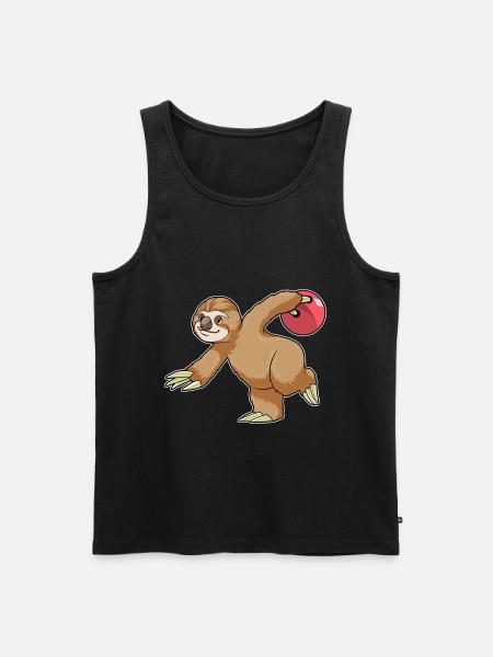 Faultier Bowling Bowlingkugel - Männer Premium Bio Tank Top - Schwarz