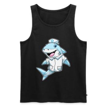 Hai Krankenschwester  - Männer Premium Bio Tank Top - Schwarz - Vorne - Michal (187cm)