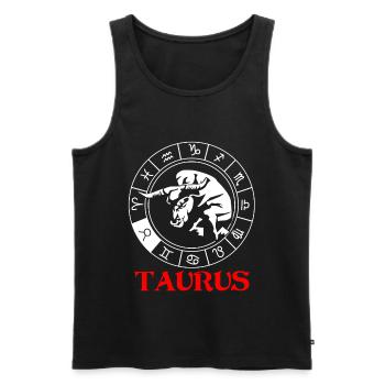 Taurus Zodiac - Men's Premium Organic Tank Top - black - Front - AI Model Male 178 light (178cm)