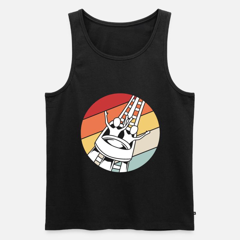 Achterbahn - Männer Premium Bio Tank Top - Schwarz